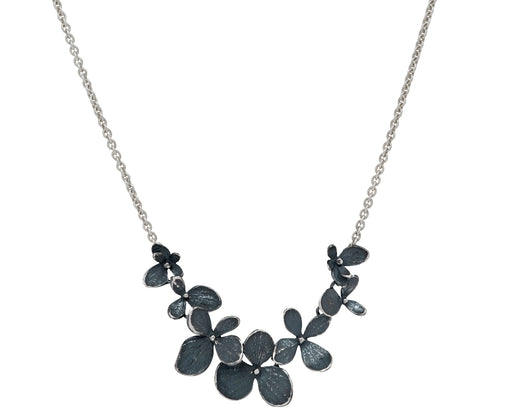 John Iversen Two Tone Hydrangea Flower Necklace