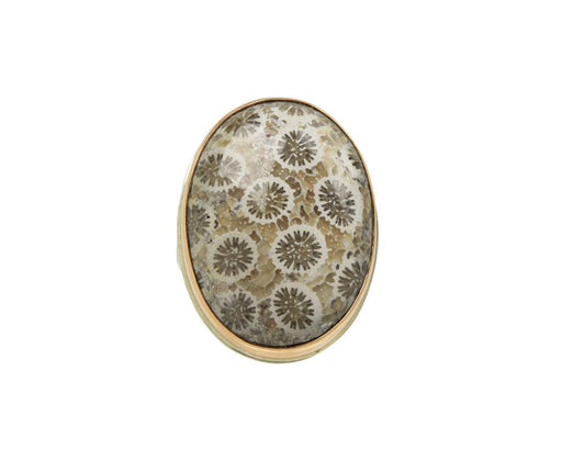 Jamie Joseph Oval Fossilized Coral Ring