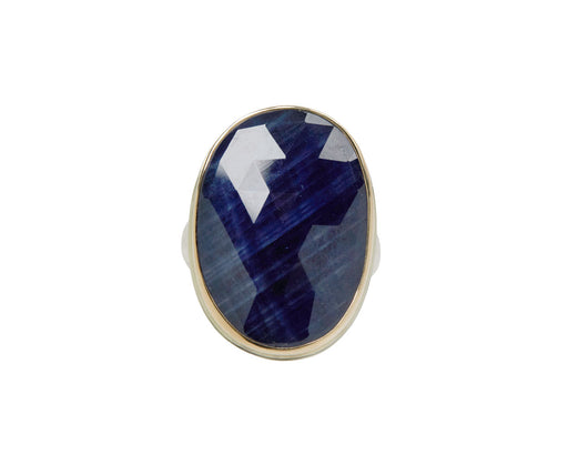 Jamie Joseph Oval Rose Cut Blue Sapphire Ring