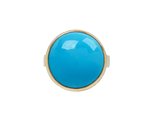 Jamie Joseph Round Sleeping Beauty Turquoise Ring