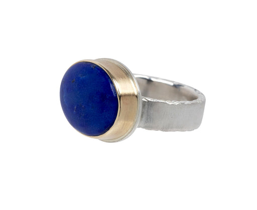 Jamie Joseph Smooth Oval Lapis Ring - Angled View