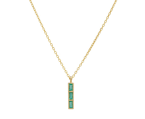 Jennie Kwon Emerald Tile Necklace
