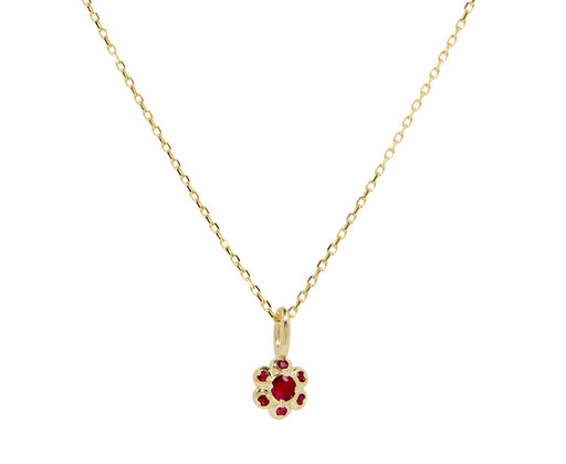 Ruby Flower Necklace