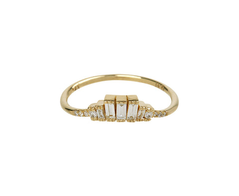 Jennie Kwon Diamond Baguette Crown Arch Ring