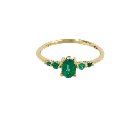 Emerald Pebble Ring