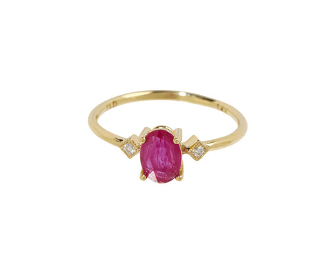 Ruby Square Deco Ring