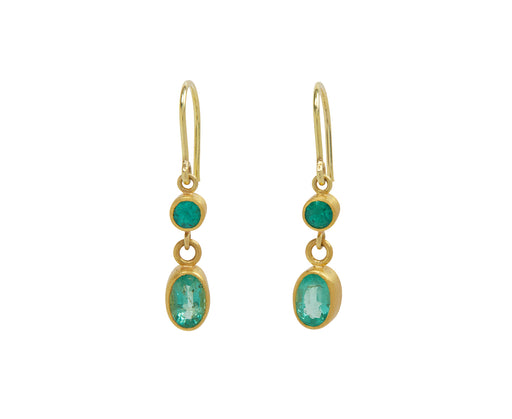 Double Emerald Bon Bon Earrings