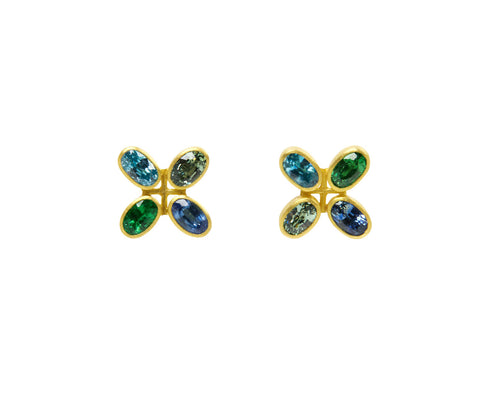 Green and Blue Highwire Earrings