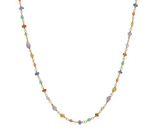 Rainbow Multi Gem Spun Sugar Necklace