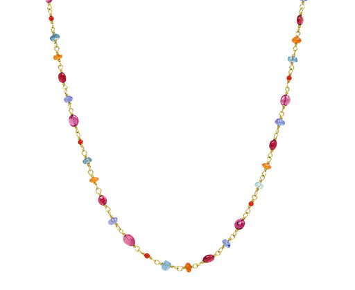 Multi Gem Spun Sugar Necklace