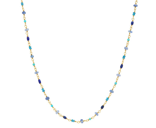 Blue Toned Spun Sugar Necklace