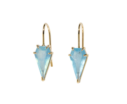 Kite Shaped Aquamarine Earrings