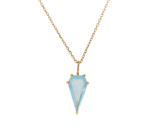 Kite Shaped Aquamarine Pendant Necklace