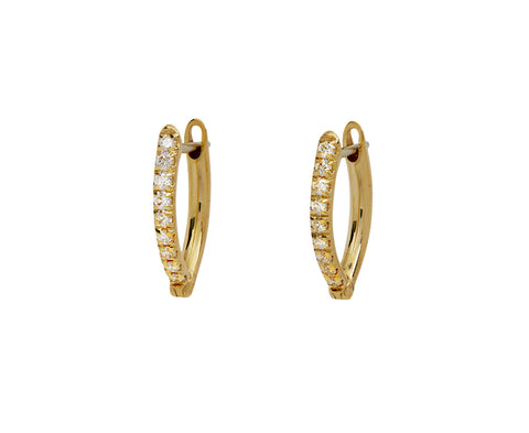 Small Diamond Cristina Hoop Earrings