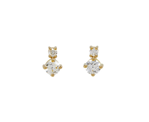 Diamond Stella Double Stud Earring