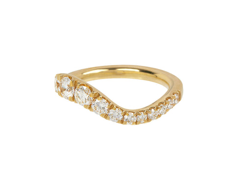 Diamond Clara Graduated Wave Ring