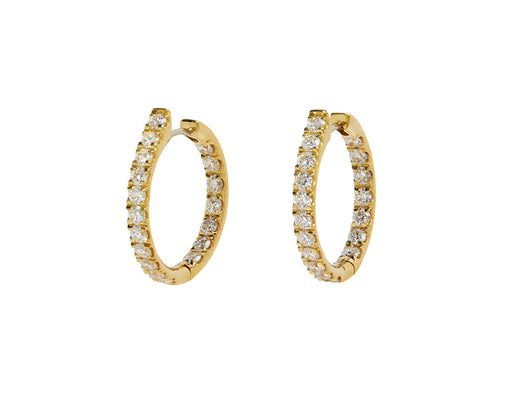 Medium Diamond Clara Hoop Earrings