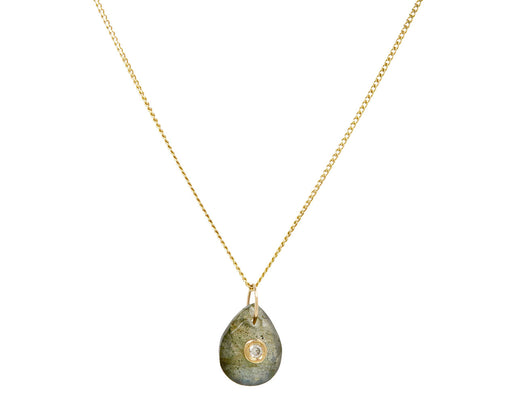 Pascale Monvoisin Labradorite and Diamond Orso Pendant Necklace