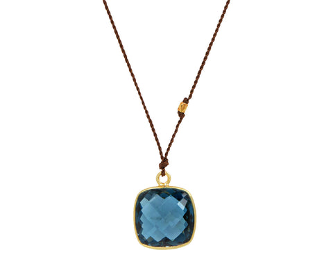 Margaret Solow London Blue Topaz Pendant Necklace