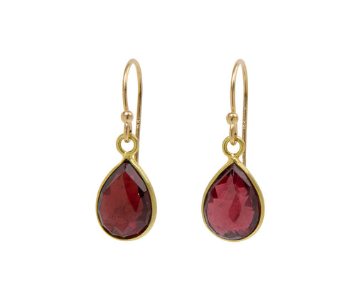 Margaret Solow Garnet Teardrop Earrings