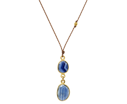 Margaret Solow Double Sapphire Pendant Necklace