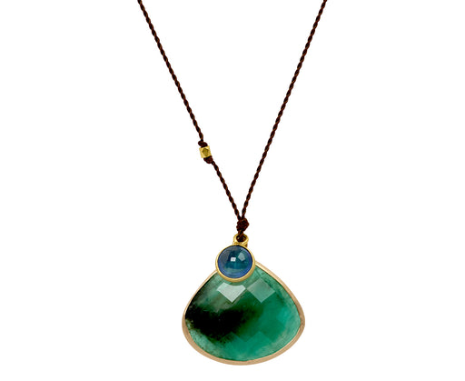 Margaret Solow Emerald and Sapphire Pendant Necklace