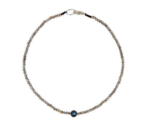  Margaret Solow Mystic Moonstone and Pearl Beaded Bracelet