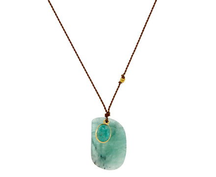 Margaret Solow Double Emerald Pendant Necklace