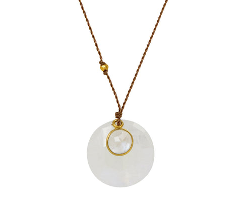 Margaret Solow Rainbow Moonstone Pendant Necklace