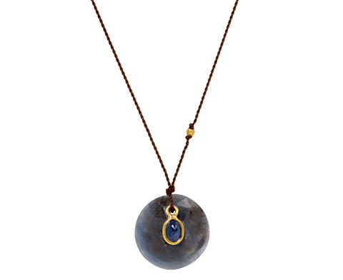 Margaret Solow Double Sapphire Pendant Necklace