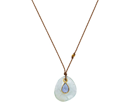 Margaret Solow Aquamarine and Tanzanite Pendant Necklace