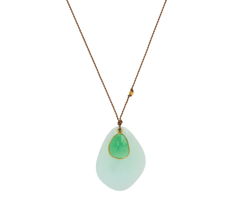 Margaret Solow Chalcedony and Chrysoprase Pendant Necklace