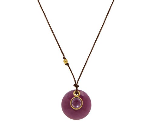 Margaret Solow Ruby and Sapphire Pendant Necklace