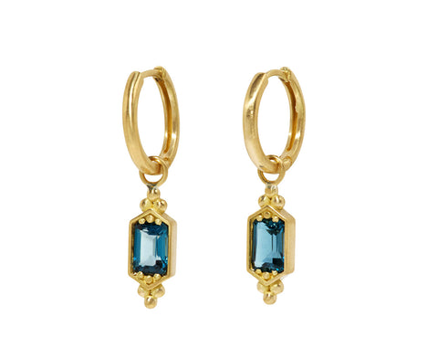 Blue Topaz Pithos Earrings