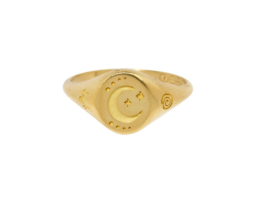 Crescent Moon Signet Ring