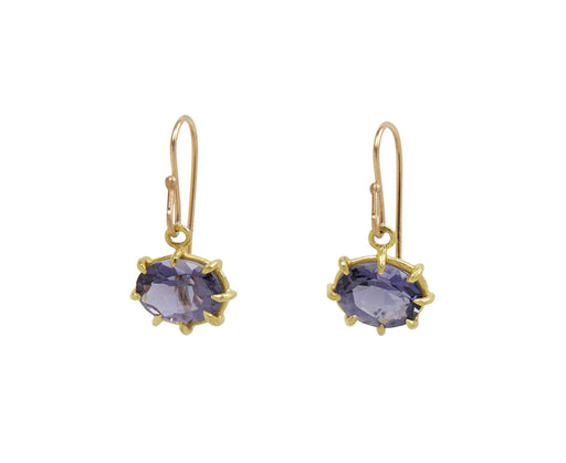 Tanzanite Oval Mini Drop Earrings