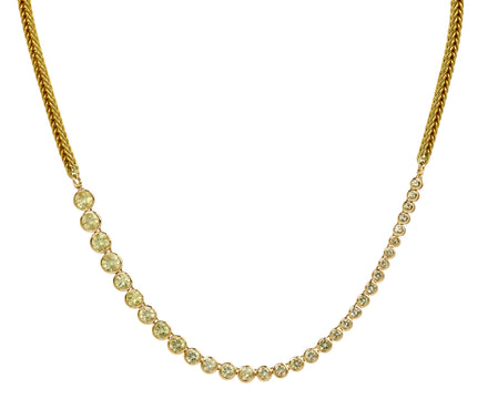 Asymmetrical Golden Beryl Bubble Necklace