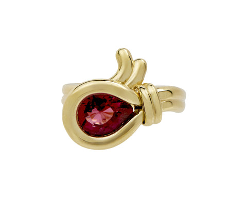 Pink Tourmaline Loop Ring