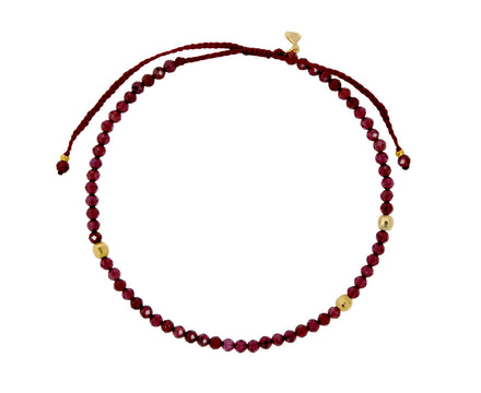 Tai Garnet Beaded Bracelet