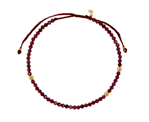 Tai Garnet Beaded Bracelet