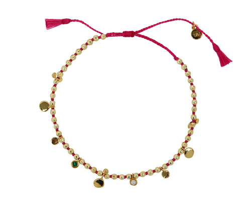 Tai Pearl and Gold Disc Beaded Bracelet