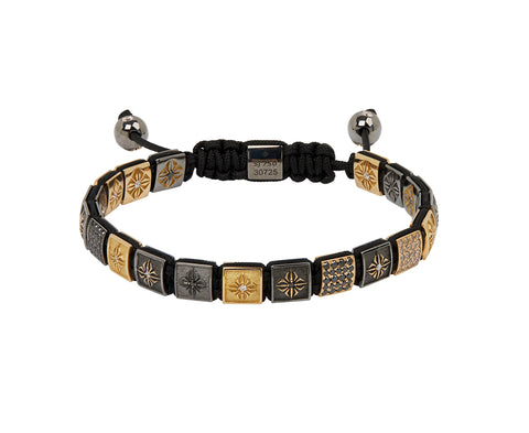 Mixed Metal Lock Bracelet