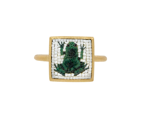 Micromosaic Frog Ring