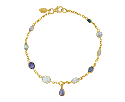 Indigo Nine Stone Drop Bracelet