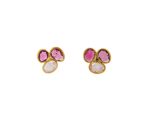 Pink Ibis Cluster Stud Earrings