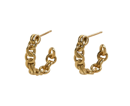 Major Gold Fused Serpens Huggie Hoops