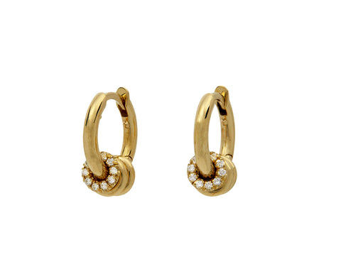 Gold Nevine Micro Hoop Earrings