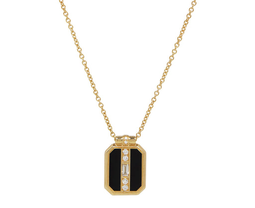 Miura Jet Black Pendant Necklace