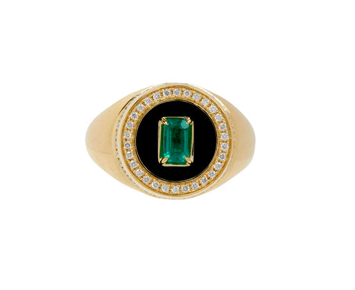 Emerald Aebi Enchantress Signet Ring