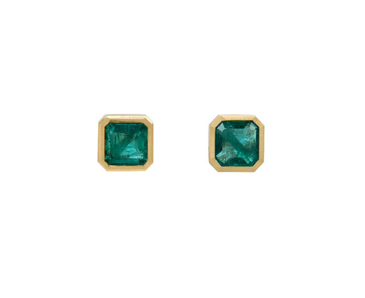 Zambian Emerald Stud Earrings